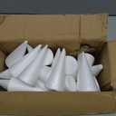Bright Creations Foam Cones for Crafts - 2 x 4 in, White, 24 Pack - Cone Shapes for DIY Gnome Projects & Floral Foam Arrangements