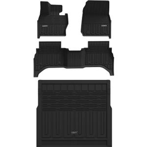 LASFIT Floor Mats & Cargo Mat for Range Rover Sport 2023-2025, TPE All Weather Protection 1st & 2nd Row Rubber Floor Liners for Range Rover Sport Accessories, Black, Easy to Clean