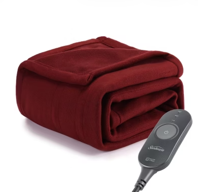 Sunbeam Throw Microplush Sherpa Heated Throw Size 50x70 in