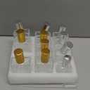 Foraineam 12 Pack 1 oz / 30ml Clear Glass Perfume Bottle, Refillable Empty Fine Mist Atomizer Spray Bottles, Portable Square Perfume Atomizer Bottles for Fragrance, Lotion, Essential Oil