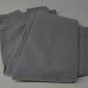 SimpleHome 100% Blackout Linen Grey Curtains 90 Inch Length,Farmhouse Back Tab Living Room Textured Rod Pocket Bedroom Curtains,2 Panels,52" W x 90" L