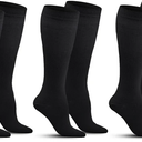 Pembrook Cotton Light Compression Socks for Men  3 Pairs | 815 mmHg Men Compression Socks, Knee High Comfort and Fatigue Relief | Black