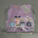 Toddler Girls Cotton Embroidery Applique Short Sleeve Dresses 2-7Y (Purple)