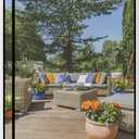Magnetic Screen Door Fits Door Size 40" x 90", Screen Size 42" x91", Reversible Left Right Side Opening,Top Middle Anti-Tearing Mesh Net Curtain with Magnet,Black