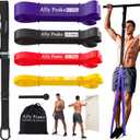 Ally Peaks Pull Up Assistance BandsHeavy Duty Resistance Band for Pull Up BarAdjustable Weight/Size with Fabric Feet/Knee Rest Pull up bands,Up to 410lbs Assistanceresistance bands and assist bands
