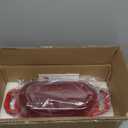 YONILL Mini Double Dutch Oven for Sourdough Bread Baking - Enameled Cast Iron Dutch Oven Pot with Lid and 5" Banneton Bread Proofing Basket Kit, Dual Round Bread Loaf Pan for Homemade Baking (Red)