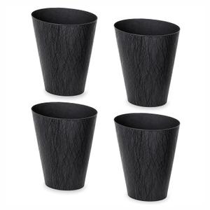 Hefty 2.25 Gallon Small Waste Basket, 4 Pack, Black