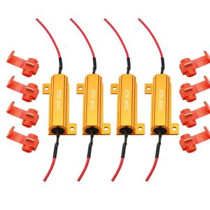 AUXLIGHT 4Pcs Quality 50W 6ohm Load Resistors - Fix LED Bulb Hyper Flash/Error Code, Turn Signal Fast Blinker (Resistors get very hot during working)