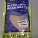 RANDY SUN Ultra Thin Back Brace, Lightweight Breathable for Women & Men, Invisible Waist Support Belt for Lower Back Pain Relief and Posture Correction Beige L