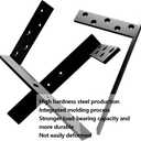 Hanging L Floating Shelf Bracket, Heavy Duty Steel Knee Wall Hidden Granite Countertop Support Floating Bracket Hardware for Cabinets, Granite, Dishwasher (2 Pack, 10 Inch)