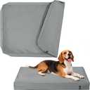 PAWFINITY Waterproof Dog Bed Cover Replacement Washable, Easy to Clean, Pet Hair Resistant, Heavy Duty Oxford, Zipper Closure, Indoor/Outdoor Use, Fits 36 Inch Dog Crate -Large, 35"x 22"x 3.5", Grey