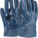 Nitrile Coated Work Gloves for Men Chemical and Oil Resistant Gloves Wide Cuff Ideal for Petrochemical