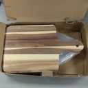 6 Pcs Cutting Board Bulk Kitchen Thicken Chopping Platter with Handles Wooden Charcuterie Serving Trays Blank Wood Boards for Engraving Wedding Housewarming(Acacia Wood,16 x 10 Inch)