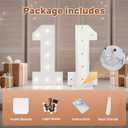 Bugame Marquee Letters - Large Light Up Letters for Birthday, Wedding, Baby Shower & Party Decor - 3 Feet Tall - Warm Light - Y