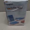 Longzon Mini Ice Cube Tray with Lid and Bin, 273 Pcs Small Ice Cube Trays for Freezer, Ice Cube Mold Spill-Resistant Removable Lid&Ice Scoop, Ice Mold for Whiskey Cocktail, Tea,Coffee- Blue