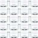 36 Pack Clear Glass Tealight Candle Holders, 1.8 Inch Wide x 1 Inch High, for 1.5" Tealights, Bulk for Wedding Centerpieces, Party, Dinner, Home Decor (Normal)