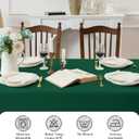 2 Pack Green Christmas Tablecloth - 60 x 84 Inch Rectangle, Waterproof & Wrinkle Resistant Polyester Table Cover for Dining Table, Buffet Parties, Camping