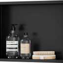 Neodrain Stainless Steel Shower Niche Matte Black 18"x12" No Tile Needed, 18X12In