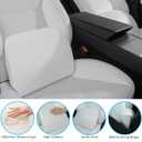 TOPABYTE Lumbar Support Pillow for Tesla Model Y Juniper Model 3 Highland Model S/X Cybertruck, Back Cushion for Driving Seat, Lower Back Support Pillow for Office Chair (White, 1PC)