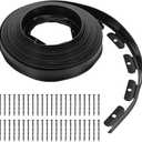 1.5" x 46 Ft No Dig Landscape Edging,Garden Edging Border with 42 Stakes, Lawn Edging for Landscaping,Flower Beds, Lawns and Patios