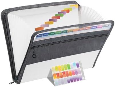 Mr. Pen- Accordion File Organizer, 13 Pockets, White, Document Organizer, Expanding File Folder Organizer, Accordion Folders for Documents, Accordian Folder, Accordian File Organizer
