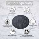 Round 16 Inch Stainless Steel Shower Head Rain Style Shower Head Black Large Square Rainfall Shower Heads Matte Black