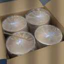 Restaurantware-Sustain 25 Ounce Sturdy Paper Take Out Boxes, 200 Round Take Out Food Containers - With PLA lining, Compostable, Bamboo Paper Containers, Disposable, Greaseproof (5.9"L5.9"W2.4"H, Kraft)
