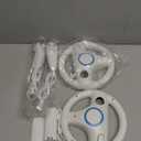 Xahpower Steering Wheel for Nintendo Wii and Wii U Remote Controller, 2 Pack Racing Wheels Games Accessories for Mario Kart (White)