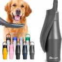 27 OZ Dog Water Bottle Portable Stainless Steel Convenient Pet Water Dispenser, Leak Proof Puppy Travel Water Bowl for Dog Outdoor Walking, Hiking, Perfect Size for All Dog Breeds, Whole Grey (1-Pack)