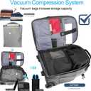 Backpack with wheels,rolling backpack with 2 Packing Cubes and compression bags,Laptop Compartment,Water Resistant Luggage suitcase,Air Travel,Weekend Trips (Grey), Large