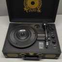 Vinyl Record Player Bluetooth Turntable 3-Speed Suitcase Portable Vintage Belt-Driven Record Player with Built-in Speakers RCA Line Out AUX in Headphone Jack LP Recording to Convert Records to MP3