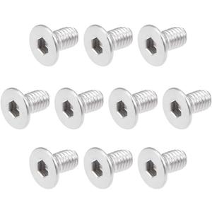 uxcell M3x6mm Flat Head Machine Screws Inner Hex Screw 304 Stainless Steel Fasteners Bolts 80Pcs