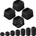 Heavy Duty Sofa Risers 2 Inch, Industrial-Grade Desk Raise Blocks for Couch, Table, Bed, Refrigerator, Washing Machine  Anti-Slip, Shock Absorbing, Quiet, Supports up to 4000 lbs(Black)