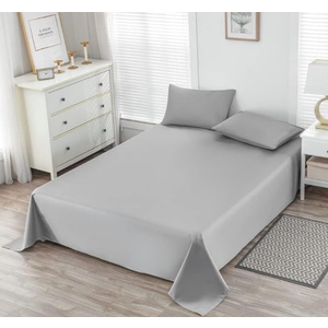 Queen Size Bed Sheet Cover, Gray