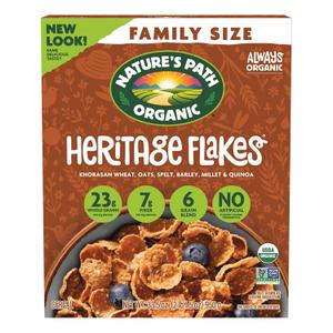 Nature's Path Organic Heritage Flakes Cereal, 33.5 oz (Pack of 1), Ancient Grains, 23g Whole Grains, Non-GMO (EXP 07/17/26)