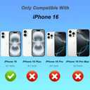 BITOBE Designed for iPhone 16 Case Silver Butterfly Design, Slim Shiny Glitter Shockproof Bumper Compatible with Magsafe Charging with Camera Protection for Women Girls Men 6.1"-Silver