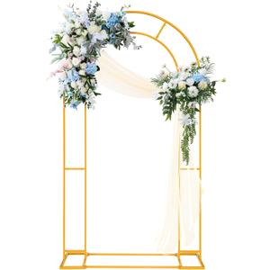 7.2FT Open Arch Stand Backdrop U Shaped Wedding Arch, 7.2x4 FT