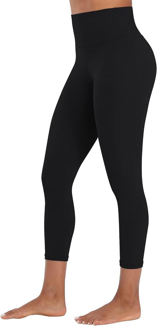 Sunzel Sunzfly Capri Leggings for Women, High Waisted Yoga Pants with Tummy Control for Workout Running Gym (Black, M)
