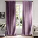 MIULEE Lavender Velvet Curtains 84 inches - Luxury Blackout Curtains for Bedroom Living Room Thermal Insulated Super Soft Window Drapes Rod Pocket & Back Tab, W52 x L84 inches,Purple,2 Panels