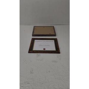 Hongkee 10x13 Picture Frame Set of 3 Made of Real Glass and Rustic Brown Frame, 10 by 13 Photo for Wall or Tabletop - Display Picture 8.5x11 with Mat or 10x13 Without Mat