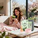 Pink Traditional Matcha Whisk Set, 5 Pcs Japanese Matcha Kit with Chawan Ceramic Bowl with Spout, Chasen Bamboo Whisk and Holder, Scoop, Sifter - Matcha Set Kit Gift for Ceremony Matcha Lattes Lover