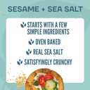 Wasa Sesame and Sea Salt Crisp Creations, 8.3 oz. (Pack of 8), Large Round Toppable Crackers Made With Real Sea Salt for Snacking and More, Wholesome Oven Baked Crackers With a Hearty Crunch