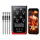 ThermoMaven Smart Bluetooth Wireless Meat Thermometer: Standalone Base, WiFi Unlimited Range, 6 Sensors with NIST Certified Accuracy, 4 Probes for Kitchen, BBQ, Grill, Oven, Smoker, Rotisserie
