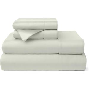 Cosy House Collection 100% Rayon Derived from Bamboo Bed Sheet Set - Cooling, Breathable, Silky Soft 4-Piece Deep Pocket Bedding Set (Queen, Silver)