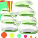 Chengu 6 Pcs Circle Punch Set 3in/2in/1.5in/1in/0.6in/0.3in Scrapbook Hole Punchers Crafting with 10 Sticker Paper Round Cutter Scrapbook for Office Supplies DIY Albums Photos (Green)