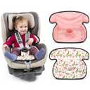 2 Pack Floral Car Seat Protector for Potty Training Waterproof Piddle Pad Cover from Spillages Nappy Leaks Toilet Training Anti Slip Backing Strollers Carseat Liner for Toddlers Babies