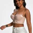36dd Strapless Bras for Women Longline Beige Pink (Beige)