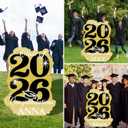 2026 Graduation Yard Sign, Class of 2026 Lawn Sign with Stakes, 40 Inch Glitter Waterproof Outdoor Graduation Decorations for Grad Party (Golden)