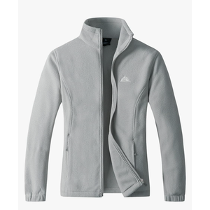 GIMECEN Women's Lightweight Full Zip Soft Polar Fleece Jacket Outdoor Recreation Coat With Zipper Pockets Size M