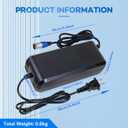 29.4V 5A Lithium Battery Charger 3-Pin XLR Connector for 24v/25.2v Li-ion Battery Pack24V Power Charger Adapter with Display Screen Fast Charging, Built-in Fan for Cooling